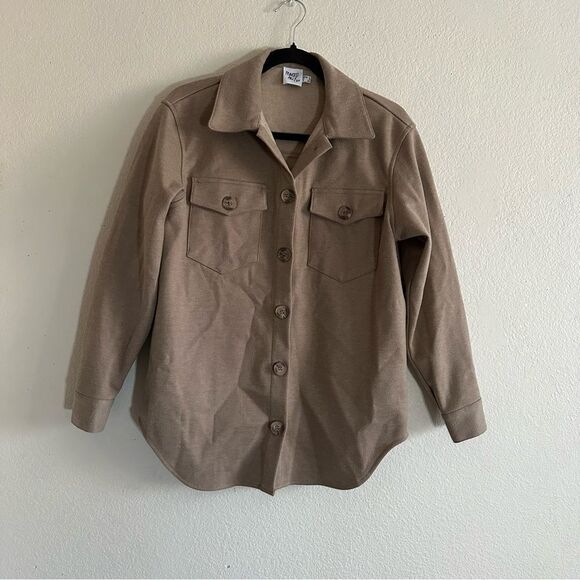 Princess Polly brown/tan oversized shacket - Picture 1 of 8